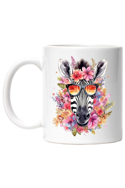 StoryGift Romania Cana cu o zebra cu ochelari de soare | ilustratie | florice...