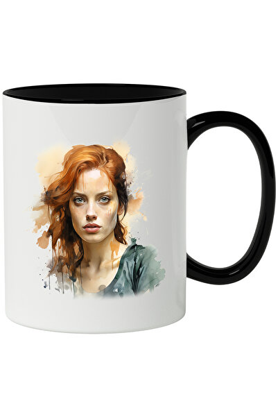 StoryGift Romania Cana Cu Sophie Turner, Actrita Celebra, Seriale TV, Multicolor 330 ml, Ceramica , Cu Maner Negru