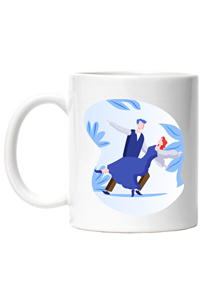 StoryGift Romania Cana Cu Dans, Pereche, Dansatori, Multicolor 330 ml, Cerami...