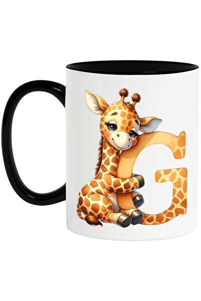 StoryGift Romania Cana cu o girafa cu litera "G", ilustratie, pentru copii, s...