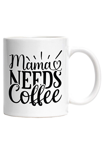 StoryGift Romania Mug with heart and text "Mama needs coffee" - mom needs cof...