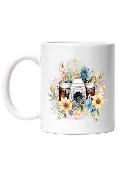 StoryGift Romania Cana cu un aparat de fotografiat, flori, ilustratie, activi...