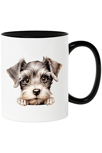 StoryGift Romania Cana cu un catel surprins | ilustratie | blanos | cenusiu |...