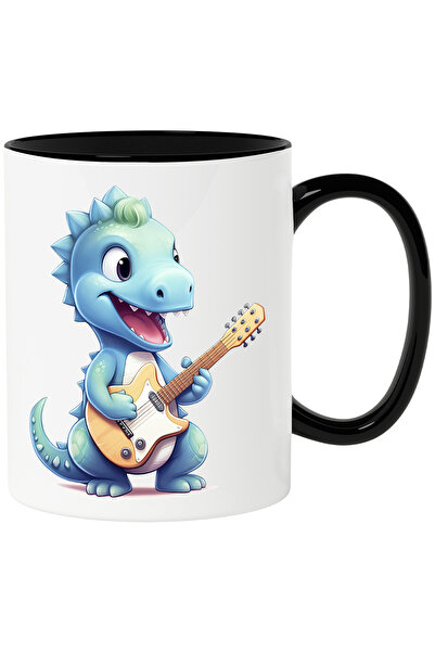 StoryGift Romania Cana cu un dinozaur albastru care canta la chitara | ilustr...