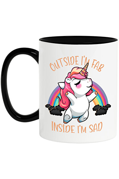 StoryGift Romania Cana cu un unicorn care e bucuros | ilustratie | mesajul "O...