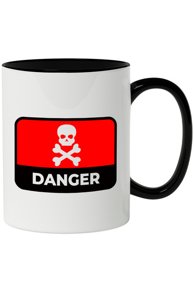 StoryGift Romania Cana Cu Mesaj In Engleza Danger, Oase, Craniu, Pericol, Mul...