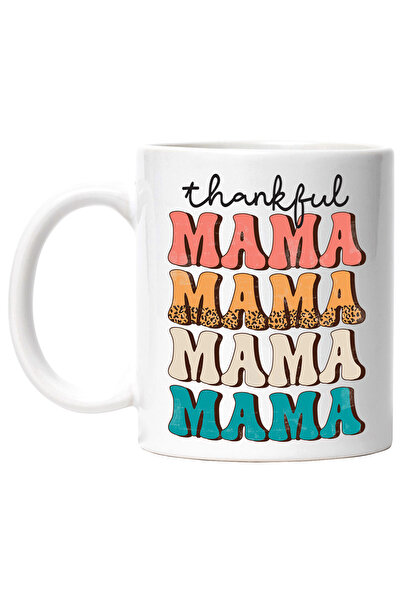 StoryGift Romania Cana cu mesajul "Thankful mama", ilustratie, motivational, ...