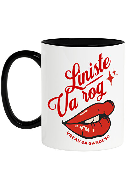 StoryGift Romania Cana cu Buze Rosii Feminine Text Haios Liniste va Rog Vreau...