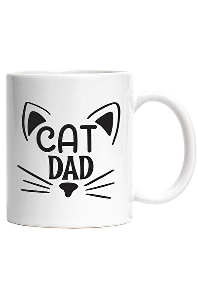 StoryGift Romania Cana cu Textul in Engleza Cat Dad, Tata de Pisica, Mustata ...