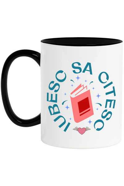 StoryGift Romania Cana cu Carte Colorata Magica Zburatoate Text Iubesc Sa Cit...