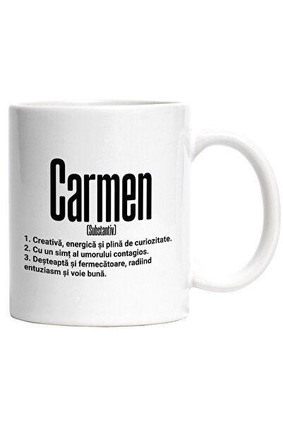 StoryGift Romania Cana Cu Numele Carmen, si Mesaj Motivational, Creativa, Des...