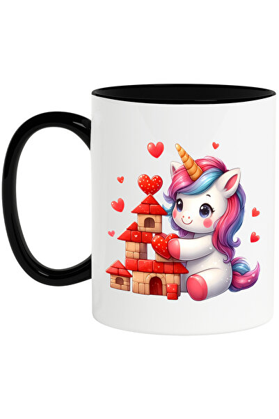 StoryGift Romania Cana cu un unicorn care construieste un castel din cuburi |...