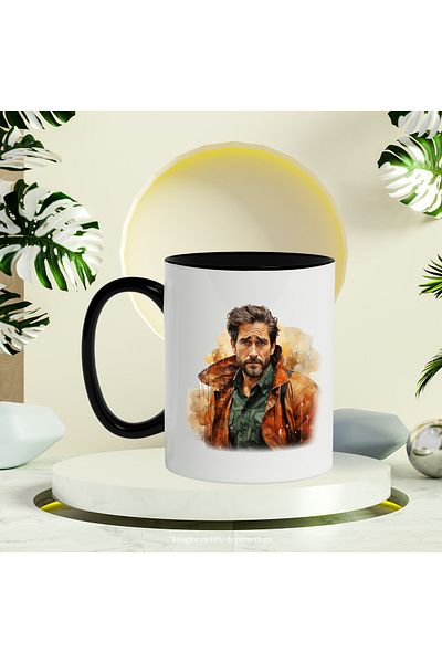 StoryGift Romania Mug With Jake Gyllenhaal, Actor, Celebrity, Hollywood, Multicolor 330 ml, Ceram, With ,STG