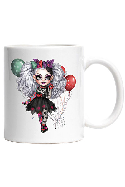 StoryGift Romania Cana cu o fata costumata | ilustratie | Harley Quinn | par ...
