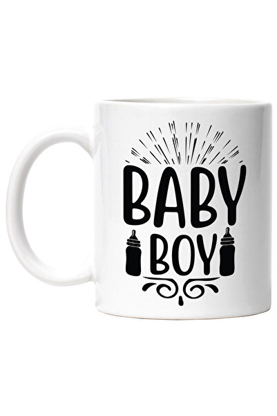 StoryGift Romania Cana pentru copii mici cu textul "Baby boy" - baietel biber...