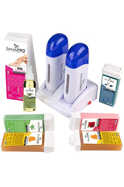 SensoPRO Milano Double Action Epilation Kit Gift Narrow Applicator Wax Refill