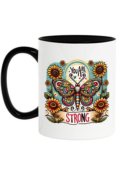 StoryGift Romania Cana cu un fluture cu aripi in culori vibrante cu mesajul "...