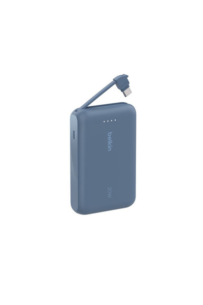 Belkin باور بانك بوست تشارج 10 كيلو مع كابل مدمج، أزرق