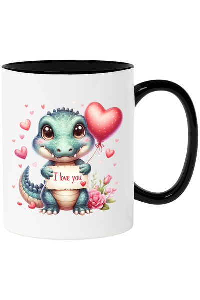 StoryGift Romania Cana cu un pui de crocodil cu mesajul "I love you" | ilustr...