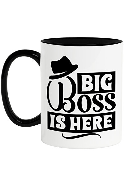 StoryGift Romania Cana cu palarie si mesajul "Big boss is here" - marele sef ...