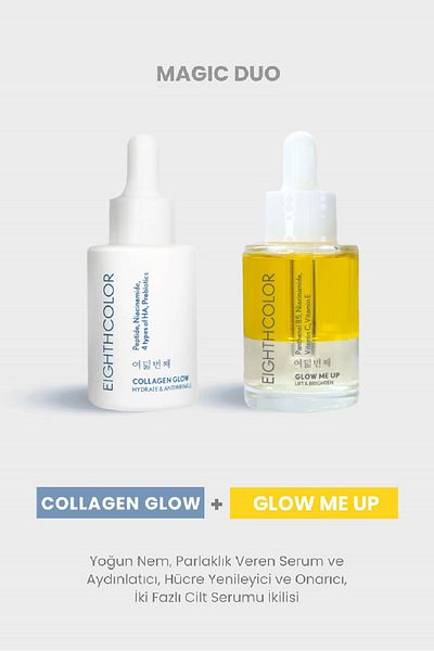 EIGHTH COLOR Magic Duo: Collagen Glow 30ml Glow Me up 30ml Serum Set