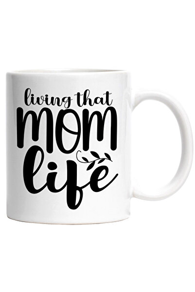 StoryGift Romania Cana cu textul in engleza "Living that mom life" - traind a...