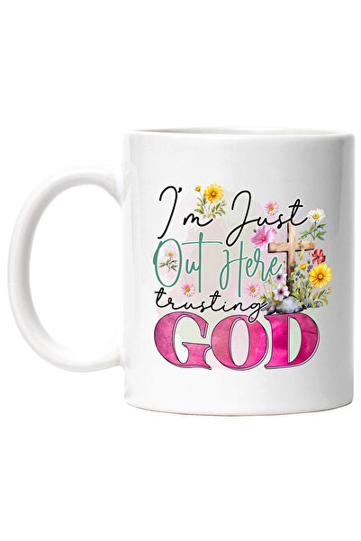 StoryGift Romania Cana cu mesajul "I'm just out here trusting God", religie, ...