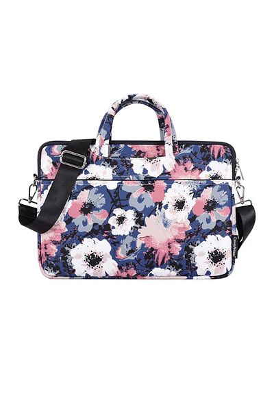 canvasartisan Geantă pentru laptop de 14 inch, design durabil din poliester cu fermoar, servietă CanvasArtisan C22, albastru marin