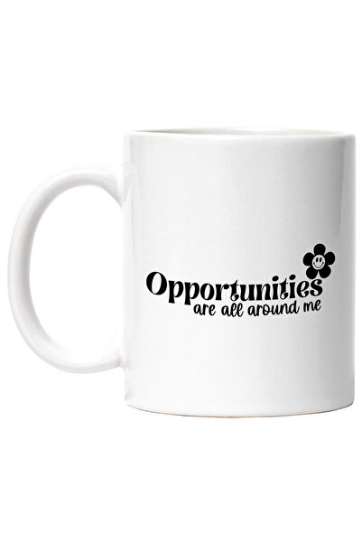 StoryGift Romania Cana cu o floare si mesajul "Opportunities are all around m...