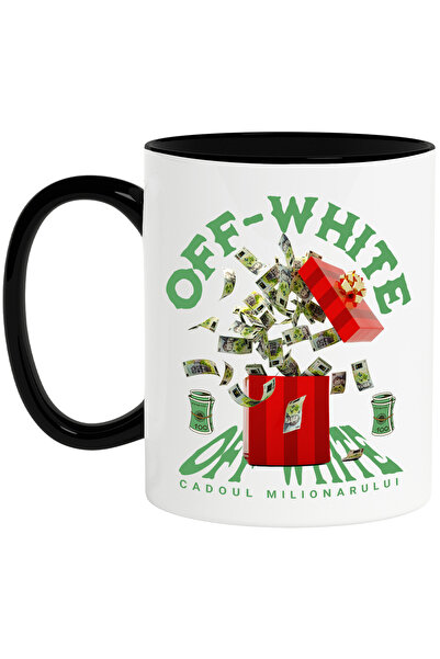 StoryGift Romania Cana _OFF-WHITE_ - Cadoul Milionarului, 330ml, Ceramica cu ...