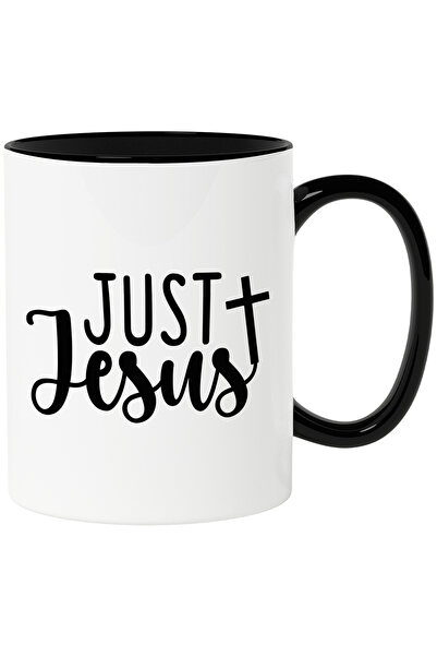 StoryGift Romania Cana cu o cruce si textul in limba engleza "Just Jesus" - d...
