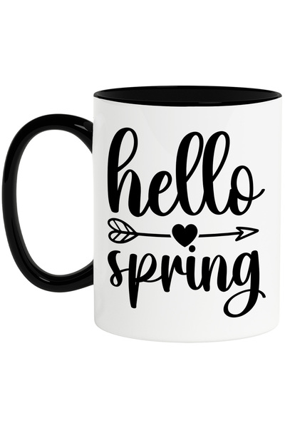 StoryGift Romania Cana cu o inimioara si mesajul in engleza "Hello, spring" -...