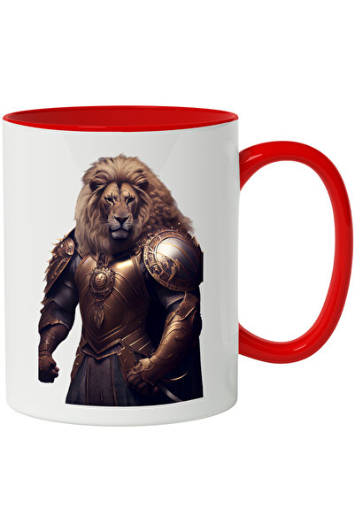 StoryGift Romania Cana Cu Leu, Cavaler, Armura, Fantasy, Medieval, Multicolor...