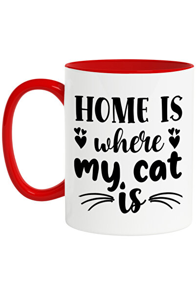 StoryGift Romania Cana pentru iubitorii de pisici cu textul in engleza "Home ...