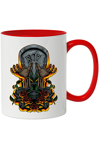 StoryGift Romania Cana Cu Zombie, Mormant, Piatra, Maini, Plante, Flori, Horr...