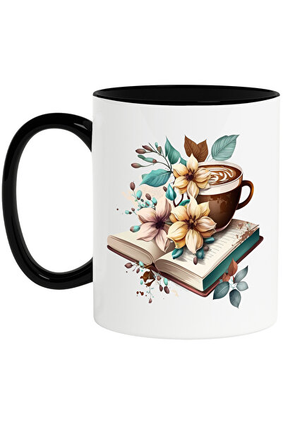 StoryGift Romania Cana cu o carte deschisa pe care este pusa o ceasca cu cafe...