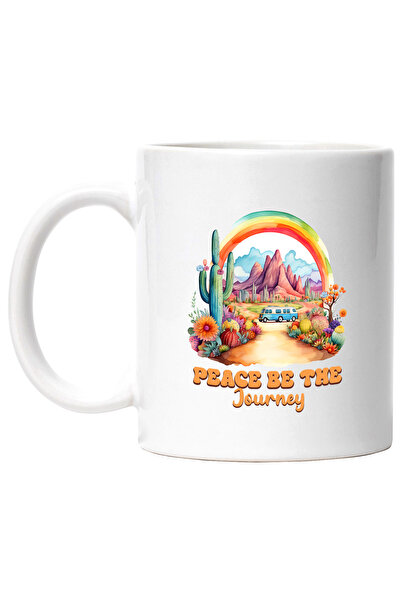 StoryGift Romania Cana cu mesajul "Peace be the journey", stilul hippie, cult...