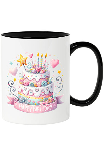 StoryGift Romania Cana cu un tort delicios cu mesajul "Happy birthday" | ilus...