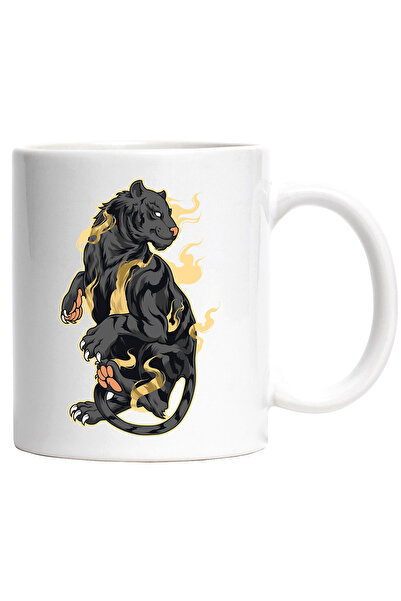 StoryGift Romania Cana Cu Tigru, Flacari, Asiatic, Multicolor 330 ml, Ceramic...