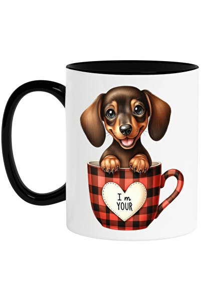 StoryGift Romania Cana cu un catelus maro jucaus | ilustratie | sta intr-o ce...