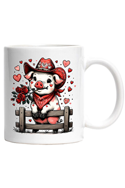 StoryGift Romania Cana cu purcelusa vesela si dragalasa, ilustratie, iubire, ...