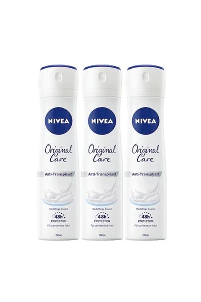 NIVEA Set of 3 Antiperspirant Deodorant for Women 150ml Original Care