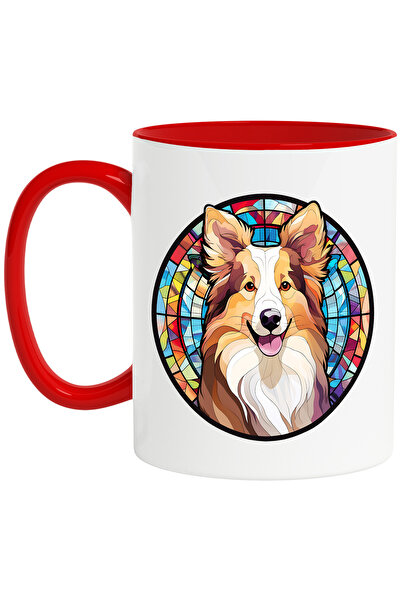 StoryGift Romania Cana cu un catel bucuros, in stil mozaic, jucaus, pentru iu...