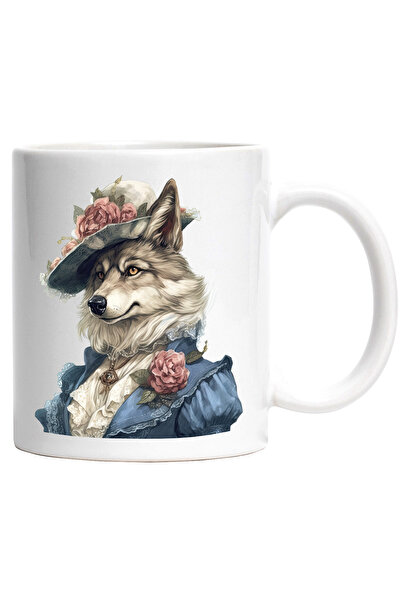 StoryGift Romania Cana cu un lup in haine de epoca | ilustratie | palarie | f...