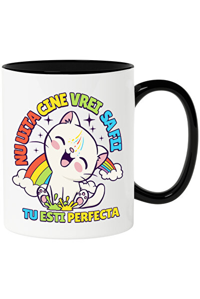 StoryGift Romania Happy cat mug don't forget who you want to be you are perfe...