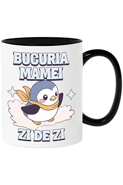 StoryGift Romania Cana Bucuria mamei, zi de zi pinguin in nor familie, 330ml,...