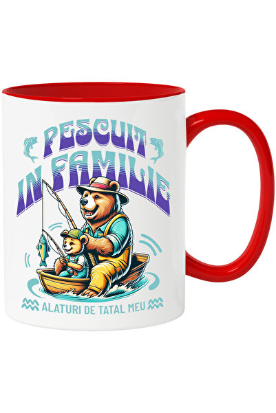 StoryGift Romania Cana cu Urs Batran Si Pui Imbracaminte Colorata In Barca Cu...