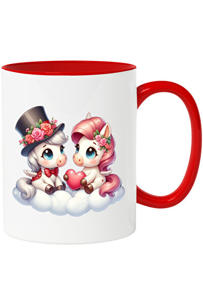 StoryGift Romania Cana cu o femela ponei si un ponei care stau pe un nor | il...