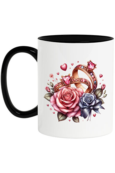 StoryGift Romania Cana cu 2 inele cu diamante pentru logodna, ilustratie, tra...