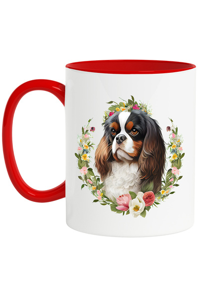 StoryGift Romania Cana cu un catel serios de talie mica | ilustratie | floric...